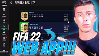 THE ULTIMATE FIFA 22 WEB APP STARTER GUIDE [upl. by Nilyad]