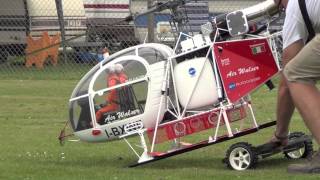 Air Walser Lama giant scale RC Turbine Helicopter [upl. by Asserac]