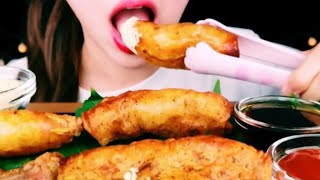 ASMR Crispy Large Beef Intestines Eating Mukbang LESAASMR [upl. by Ardnua]