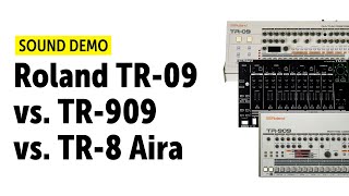 Roland TR09 vs TR909 vs TR8 Aira no talking [upl. by Haianeb]