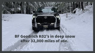 How well do the BF Goodrich KO2s do in deep snow on a 2022 Tundra using Crawl Control [upl. by Drazze475]