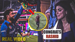 Rashid Khan heart warming gesture for Wazhma Ayoubi after their HISTORIC win over PAK  PAK vs AFG [upl. by Shir]