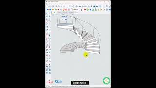 Create Staircase Model architecturetutorial sketchup architecturedrawing shorts shortvideo [upl. by Oirotciv986]