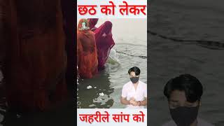 छठ पूजा के दौरान जहरीले सांप को सामने देखकर shorts chhathpuja [upl. by Bolte]