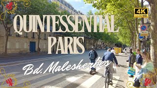 4K Paris Boulevard Malesherbes Walk the Most Elegant Avenue in Paris 🇫🇷✨ Hidden Gem [upl. by Laven]