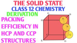 Packing efficiency in hcp and ccp structures  Derive packing efficiency of hcp and ccp structures [upl. by Carry]