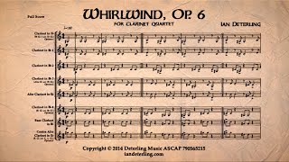 Whirlwind Op 6 clarinet quartet [upl. by Sheila]