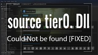 source tier0 Dll Could Not be found FIXED [upl. by Yrolg]