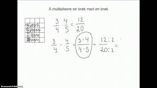 Å multiplisere en brøk med en brøk forkorting [upl. by Nelleh]