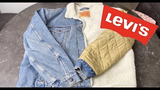 LEVIS MUSTARD SHERPA LIGHT WASH TRUCKER JACKET [upl. by Malcolm]