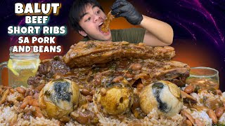 BALUT BEEF SHORT RIBS SA PORK AND BEANS MUKBANG PINOY MUKBANG [upl. by Ahsats]