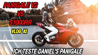 Panigale V2 Vs S1000RR Top Speed Testing  Exaust sound on road  Vlog2 [upl. by Brubaker]