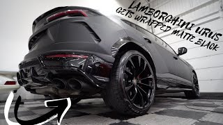 GVE Customs Wilfried Zahas Lamborghini Urus wrapped MATTE BLACK  GVE London [upl. by Suilenrac629]