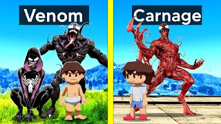 VENOM FAMILY VS CARNAGE FAMILY In GTA 5 [upl. by Seyler203]