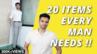 20 Items EVERY GUY NEEDS  Wardrobe Essentials  Minimalist Wardrobe  BeYourBest Fashion San Kalra [upl. by Aikenahs950]