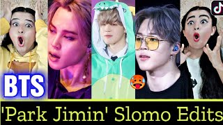 Reaction On Jimin Tiktok Edits🥵😍 Jimin Cute Videos  BTS Jimin Latest English And Hindi Videos [upl. by Ilahtan]