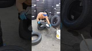 Car tire tyre fitting processshorts [upl. by Yspyg]