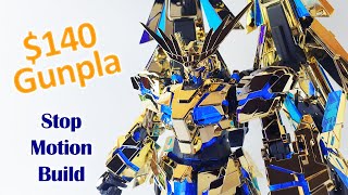 MG 1100 Unicorn Gundam Phenex  Golden Hand Grenade 🏆 Stop Motion Build Review [upl. by Pietje]