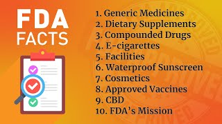 10 Facts about What FDA Does and Does Not Approve FDAFacts 110 [upl. by Wanda355]