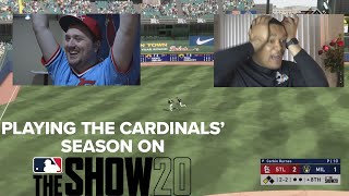 Cardinals season on The Show Cardinals at Brewers [upl. by Assenahs]