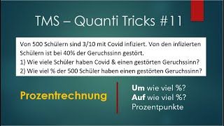 TMS  Quantitative amp Formale Probleme  Tricks 11  Prozentrechnung [upl. by Guod5]