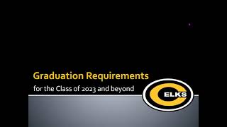 Graduation Requirements for the Class of 2023 and Beyond Updated November 2021 [upl. by Ellehcer901]