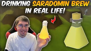 Drinking RuneScapes Saradomin Brew In Real Life [upl. by Leehar]