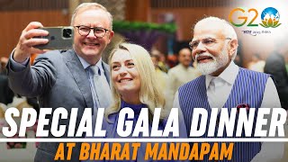 Exclusive visuals from Gala dinner during G20 Summit at Bharat Mandapam [upl. by Thorma]