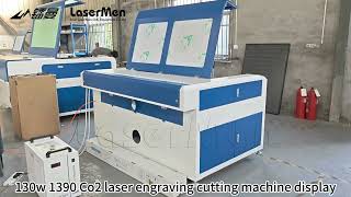 LM1390 130W co2 laser engraving cutting machinelasermen lasercuttingmachine [upl. by Leinad405]