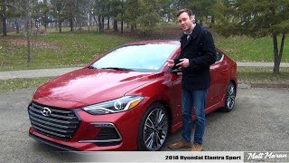 Review 2018 Hyundai Elantra Sport  ValuePacked Sport Compact [upl. by Uticas]