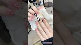 black pink nail art shorts youtubeshorts blackpink nailart parifashiontrends [upl. by Faso]