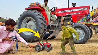 mini mf 385 tractor performance  tractor video  gadi wala cartoon  NadeemGola [upl. by Jolynn]