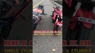 Benelli TNT 600i Vs KTM RC 390  Single Cylinder Vs Inline 4 CylinderSpeedometer Eroor short [upl. by Arawaj]