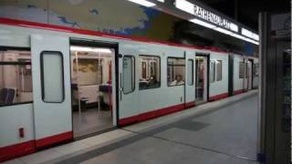 UBahn Nürnberg Bahnhof Rathenauplatz U2 amp Straßenbahn HD [upl. by Petronille]