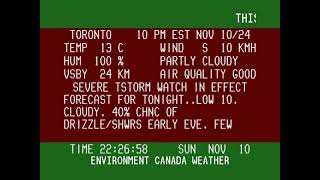 20241110  Severe Thunderstorm Watch  Toronto ON [upl. by Cleon]