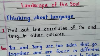 Find out the correlates of Yin and Yang in other cultures  Landscape of the Soul  Class 11  NCERT [upl. by Mojgan]