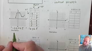 Transforming a given graph table domain and range [upl. by Norene]