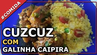 Cuscuz com galinha caipira e ovos com bacon [upl. by Henryson755]