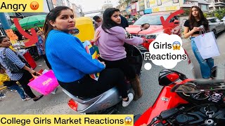 Cute College Girls Market Reactions😱Hayabusa loudest😱 [upl. by Andrey]