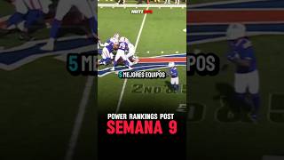 POWER RANKINGS POST SEMANA 9 DE LA NFL 🏈 nfl nflmx football nflmexico sports futbolamericano [upl. by Affay]