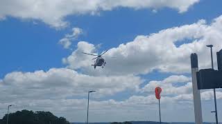 Devon Air Ambulance HLE71 GDAAN Taking Off At Derriford Hospital On 10624 [upl. by Iaverne]