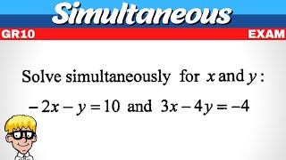 Method of Substitution Steps to Solve Simultaneous Equations [upl. by Lekim]