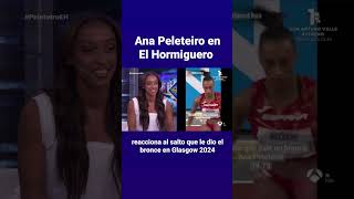 Ana Peleteiro reacciona a su salto en Glasgow 2024 [upl. by Yalonda]