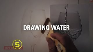 How to Draw a Glass of Water Touchable Textures 9 [upl. by Alyks622]