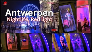 Antwerpen night life city tour Red light districtuncut 2024 Belgium [upl. by Niple]