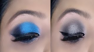 Blue Silver Smokey Eye makeup tutorial  glamupeye [upl. by Notnil974]