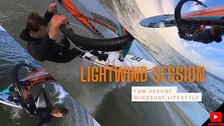 Windsurfing lightwind session vlog 1 [upl. by Leseil]