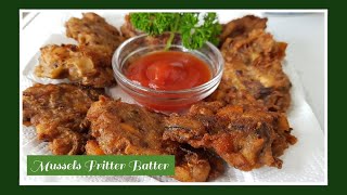 HOW TO MAKE MUSSELS FRITTER BATTER  TASTY amp YUMMY  Nurin Lees Pinay NZ [upl. by Franzen213]