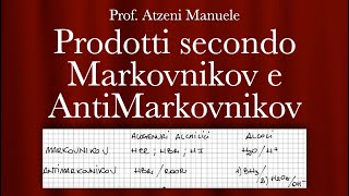 Prodotti secondo Markovnikov e AntiMarkovnikov L45 ProfAtzeni ISCRIVITI [upl. by Bradney417]