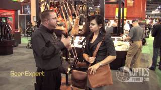 Concealed Carry for Women  Galco Leather Holster Handbags amp Purses  SHOT Show 2012 [upl. by Chaing]